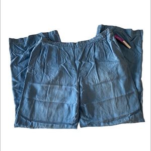NWT Merona Mid-rise Wide Leg Pants Blue Jean Large